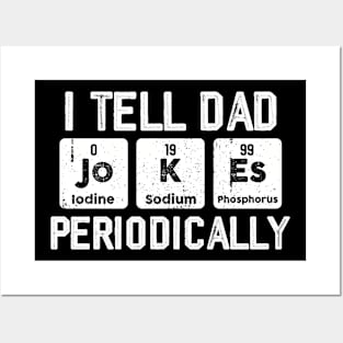 Vintage I Tell Dad Jokes Periodically Posters and Art